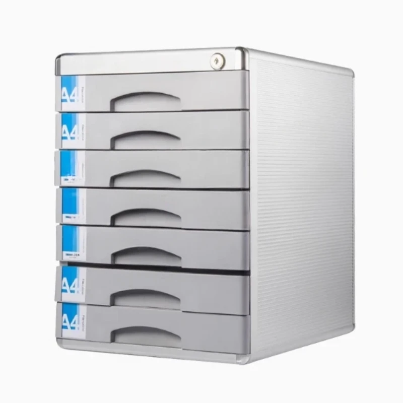 5 / 4-Drawer Desktop Storage Cabinet Desktop File Cabinet with Labels Lock Office