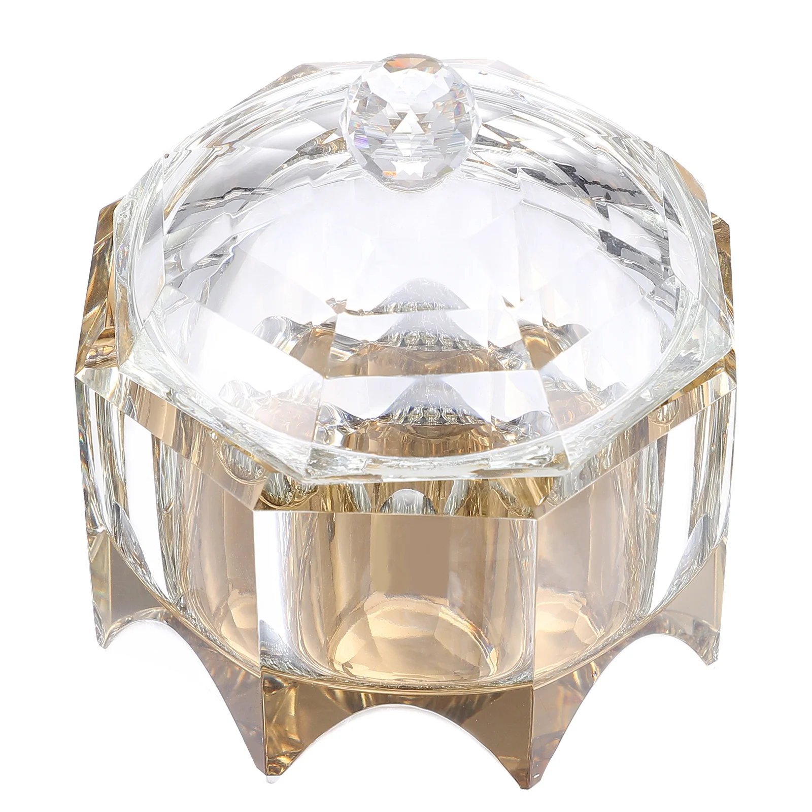 

Decorating Indoor Tray Ashtray Tabletop Clear Cigarette with Lid Practical Crystal Desktop Container