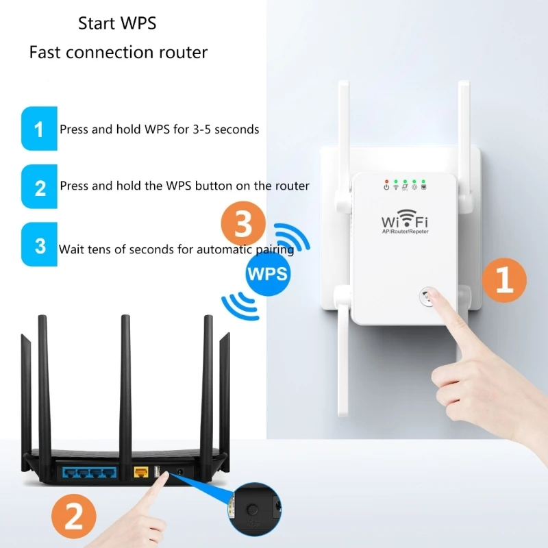 Ripetitore WiFi 300Mbps Ripetitore amplificatore segnale router extender WiFi wireless