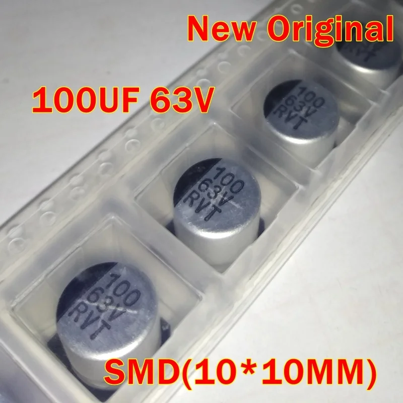 

20Pcs 63V 100Uf 100U Brand New High-Quality Smd Chip Aluminum Electrolytic Capacitor with a Volume of 10X10Mm