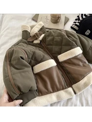 Children's Winter Boys And Girls, Plush And Thick Cotton Jacket, Warm Jacket, Outerwear Children's Clothing Kids Padding