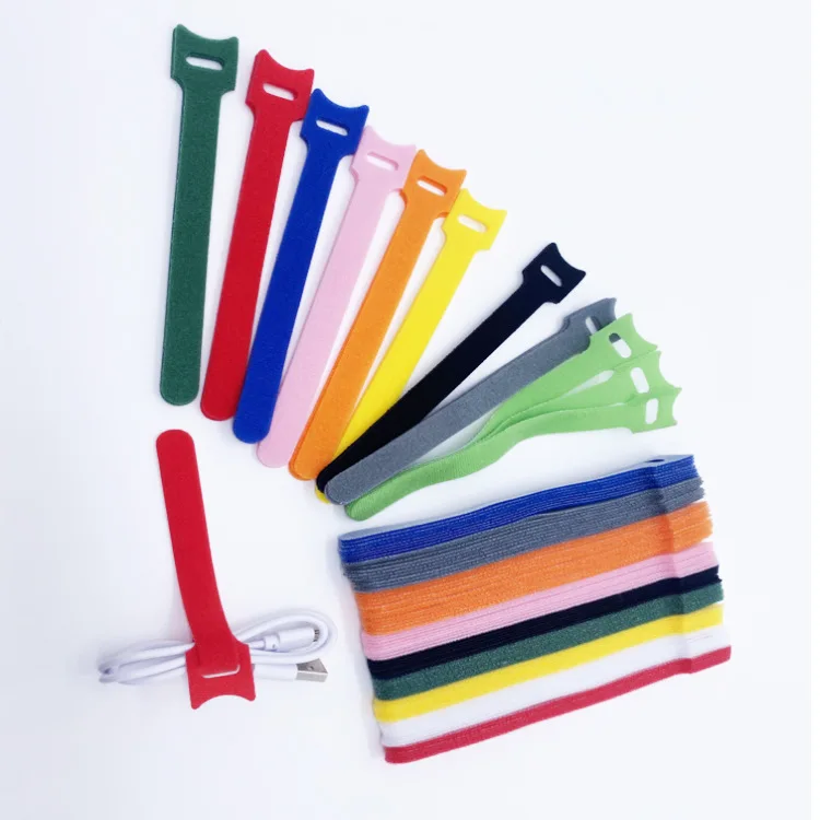 10/30/50/100PCS Releasable Cable Ties Colored Plastics Reusable Cable ties Nylon Loop Wrap Zip Bundle Ties T-type Cable Tie Wire