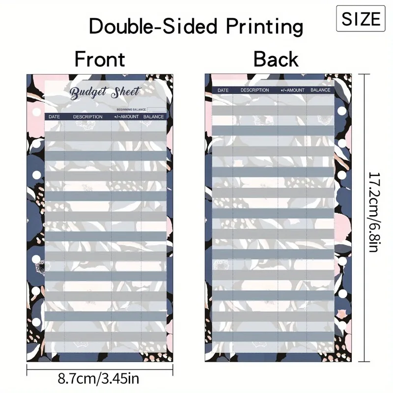12pcs Budget Card A6 Binder Inserts Refillable Lined Paper For Cash Envelope System,Coupon Organizer Financial Planner
