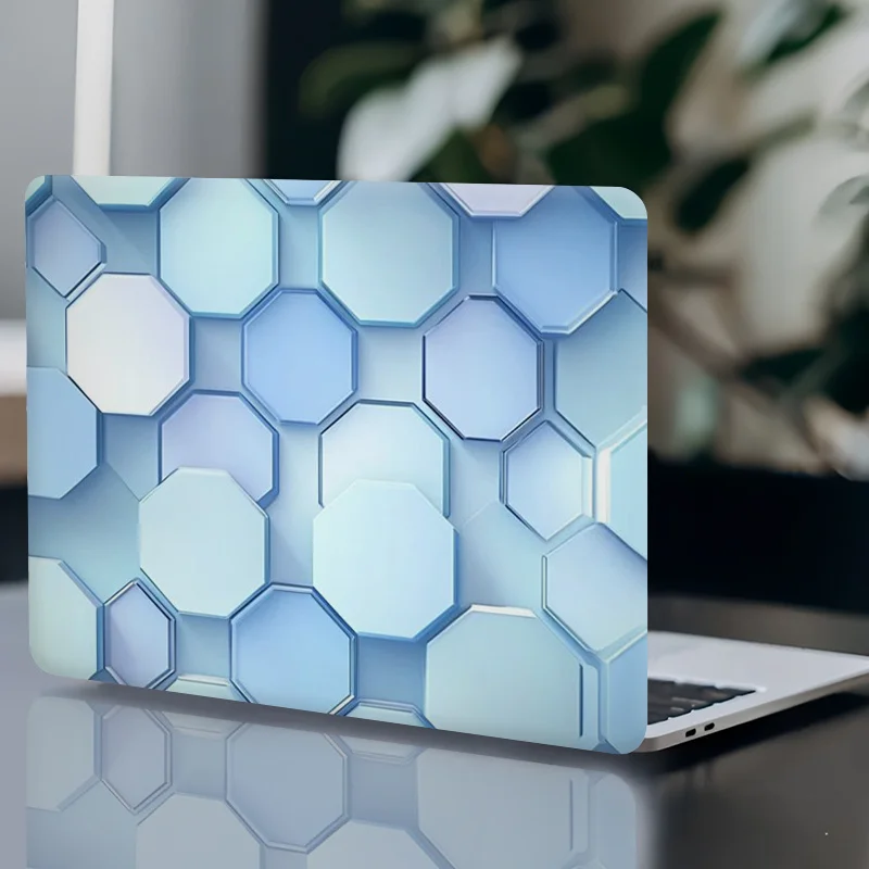 3 Pieces, 1 Piece Spare, Fearless, Laptop Skin Sticker, Technical Hexagonal Design, Scratch Resistant, Self Adhesive, Suitable