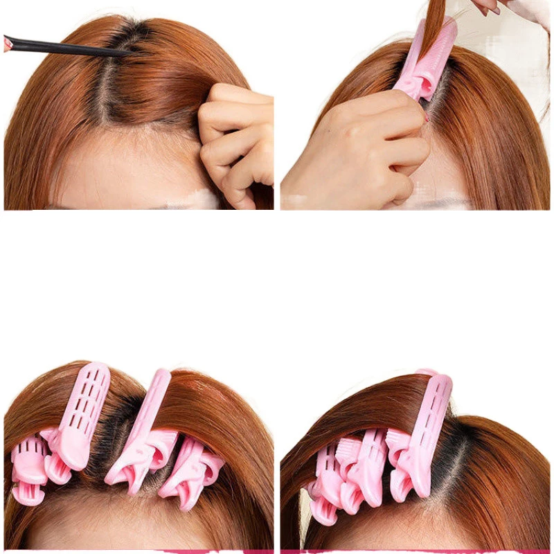 2pcs Fluffy Curling Hairpin Rollers Hair Roots Hair Clip Women Volumizing Curling Fixed Plastic Hair Curler Twist Styling Tools