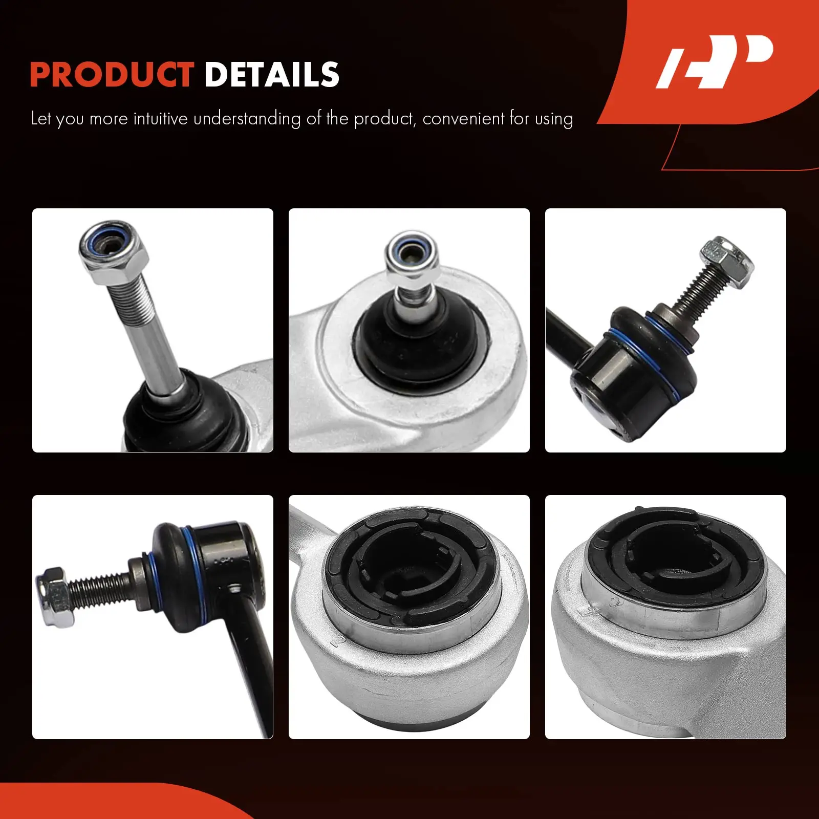 A-Premium 6x Front Control Arm w/Ball Joint Sway Bar Link for BMW 320i 325i 330i 2001-2005 323i 328i 1999-2000 323Ci 2000 325Ci