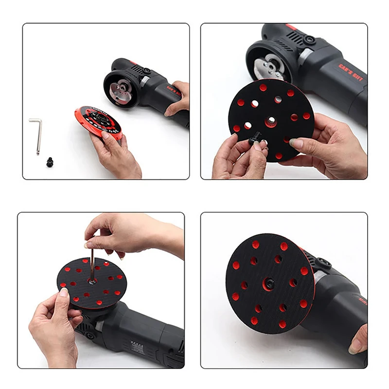 5inch 6inch Polishing Backing Plate 125/150mm 6 Hole Back Up Sanding Pad Disc Self Adhesive Back Plate For DA Polisher
