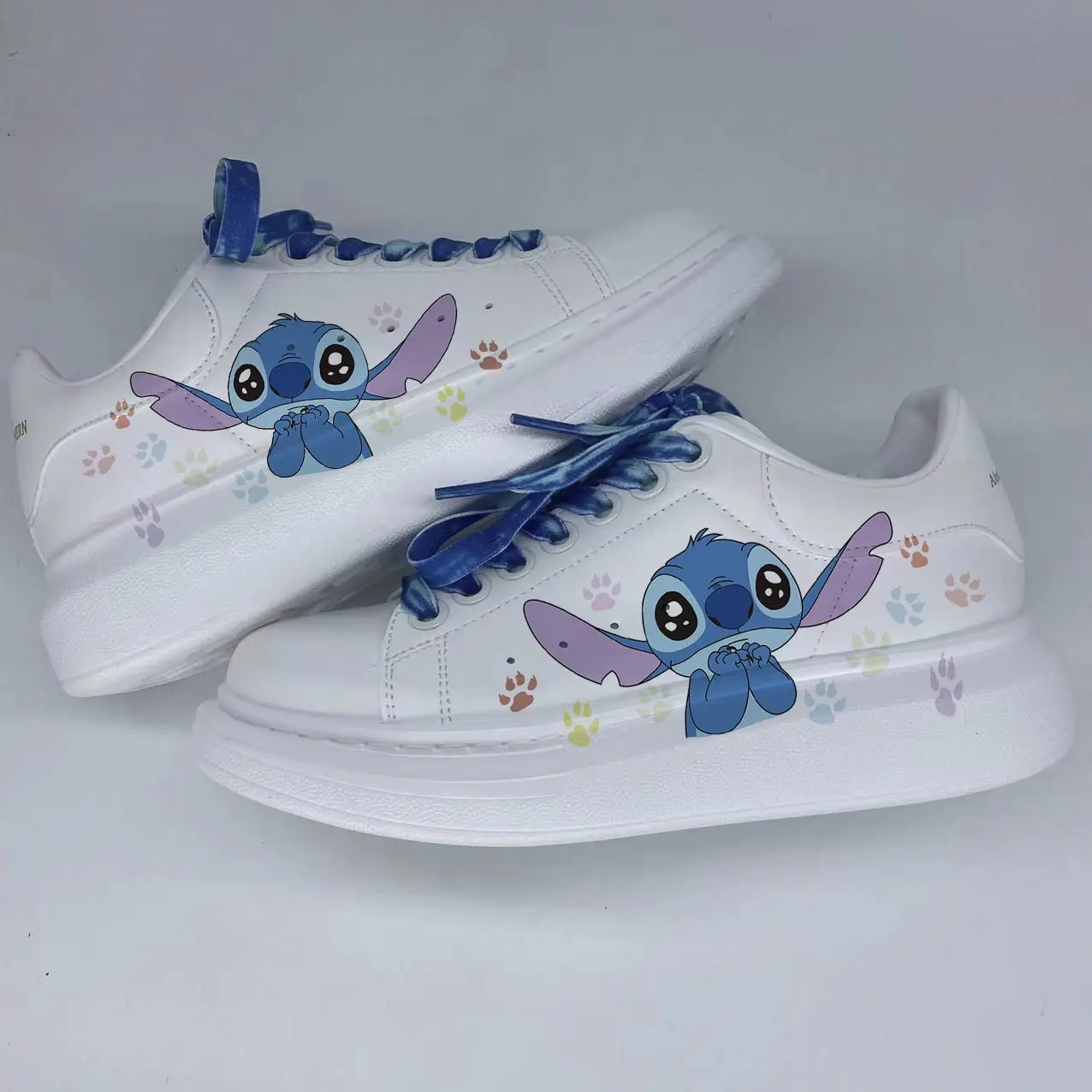 Disney Lilo & Stitch Board Shoes 2023 New Fashion White Shoes Couple Tennis Shoes Men Casual Sneakers Women Running Shoes