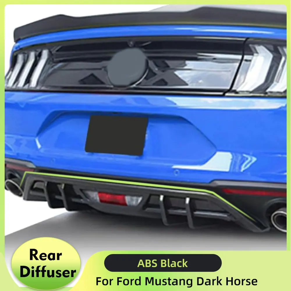 

Car Rear Bumper Diffuser Lip Spoiler for Ford Mustang Dark Horse 2018-2023 ABS Matte Black Racing Rear Diffuser Lip Apron Guard