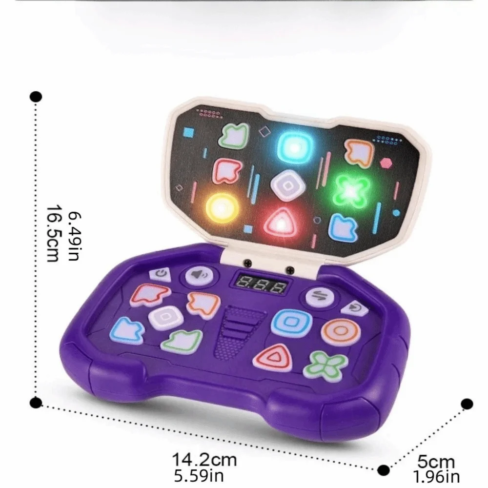 Juego de Ritmo con Luces Intermitentes Flip Design, Juego de Ritmo de Presión Rápida, Botón de Presión, Regalos para Niños, Máquina de Juego de Presión