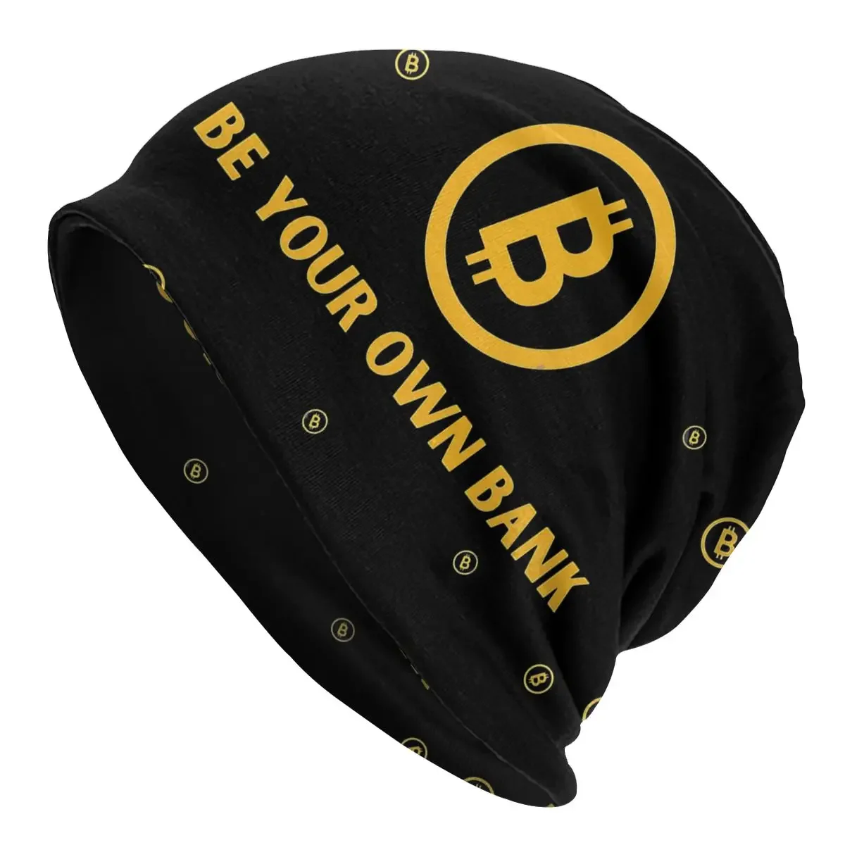 Bitcoin Skullies Beanies Autumn Spring Hats Be Your Own Bank Thin Bonnet Special Caps Men Women's Earmuffs