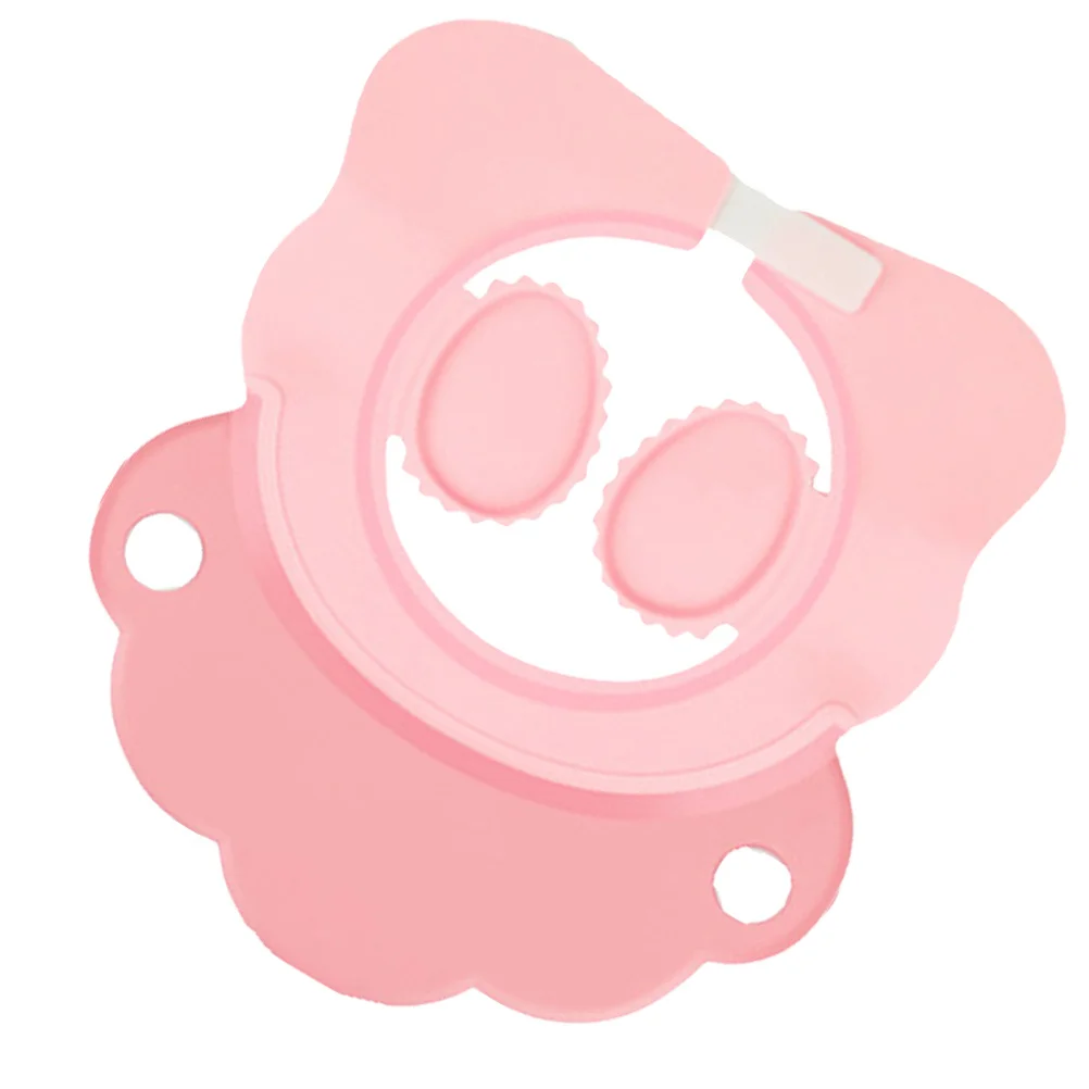 

Adjustable Silicone Shampoo Cap Baby Bath Hat Comfortable Infant Headwear for Shower Pink Cartoon Design Baby Shampoo Cap