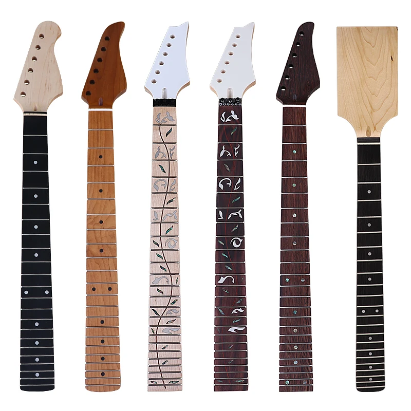 Small Head High Gloss Guitar Neck Canada Maple 21F 22F Electric Guitar Neck 5.6-5.7cm Heel Width