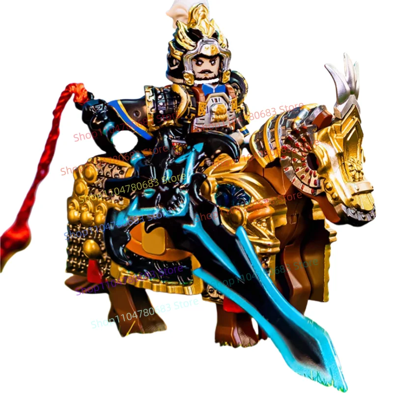 

MOC Building Blocks Miniature Figure Cao Cao Xuanjin Horse Assembly Model Ornament Cartoon Anime Toy Boy Gift Collectible