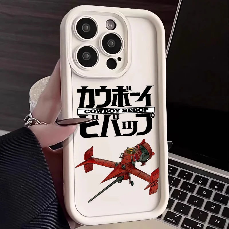 Cowboy Bebop Anime For Apple iPhone 15 14 13 12 11 XS XR X 8 7 Pro Max Plus Soft Eye Ladder Phone Case Cover