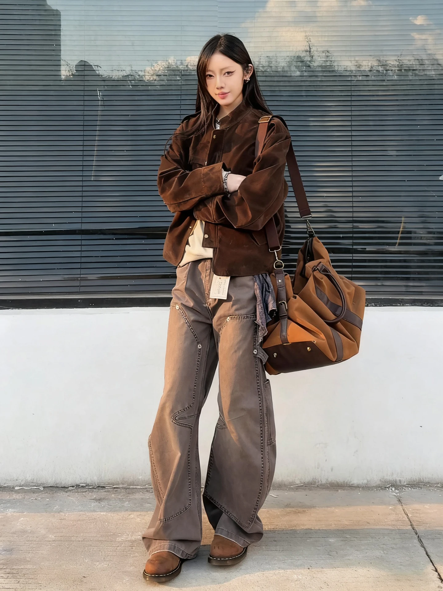 

Мужской осенний жилет в стиле ретро-американский, из замши, с мраморным узором, в стиле рабочей одежды, с лоскутным дизайном, свободного кроя, молодежный, в стиле бейсбольной куртки...