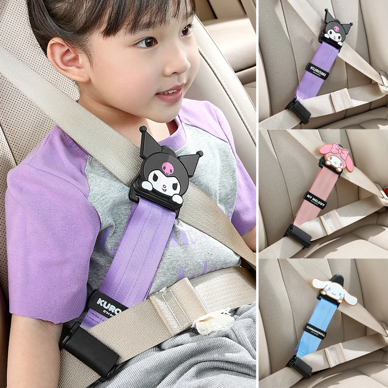 

Sanrio Hello Kitty Car Seat Belt Limiter Car Seat Belt Adjuster for Kid Triangle Fixed Anti Strangulation Neck Seatbelt Extender