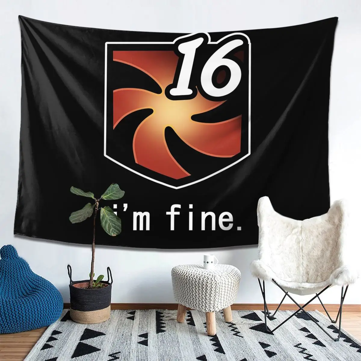 

Гобелен I'm Fine Vuln Stacks, декор, художественные эстетические гобелены для гостиной, спальни, дома, настенная ткань, настенная подвеска