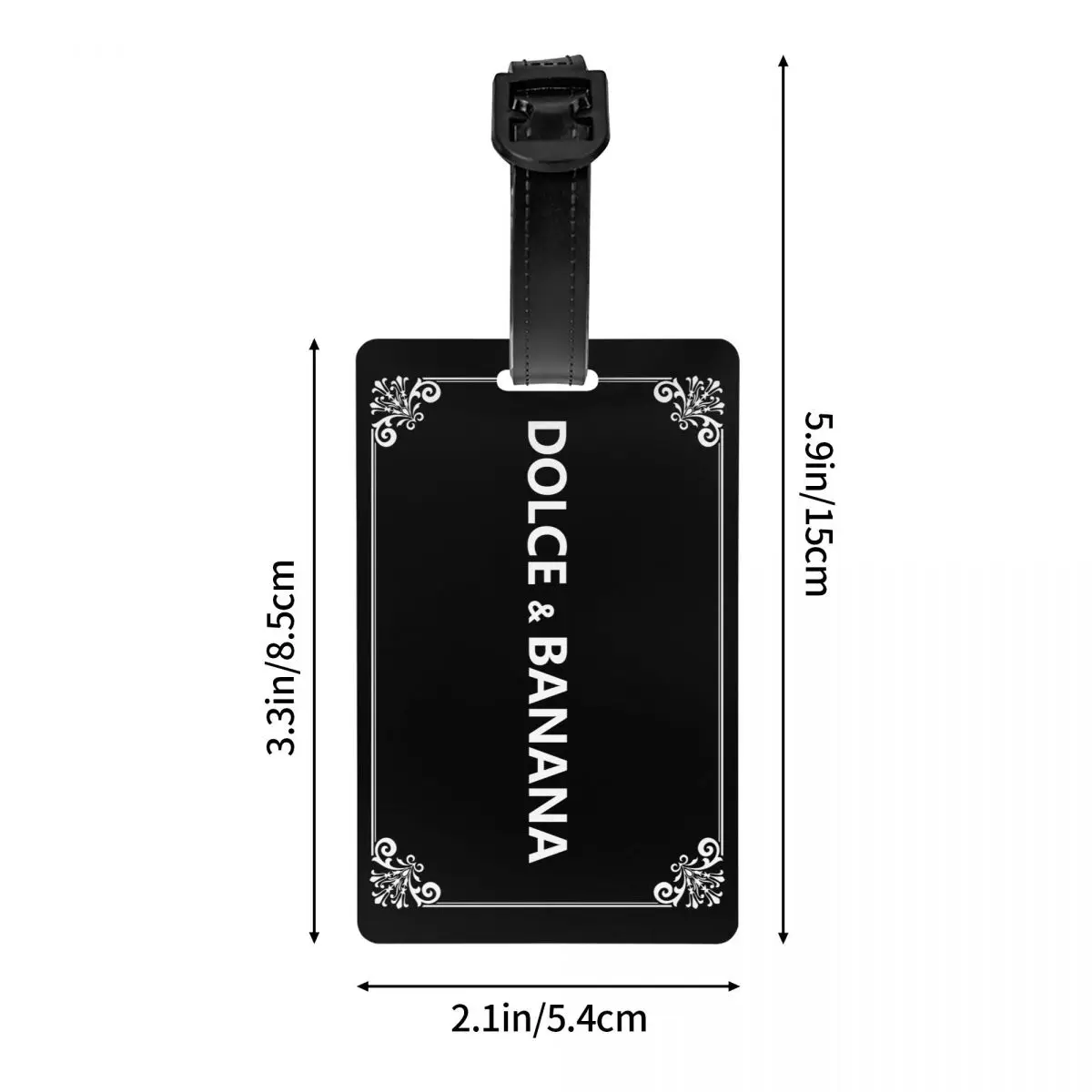 Dolce Banana Luggage Tag for Travel Suitcase Privacy Cover Name ID Card