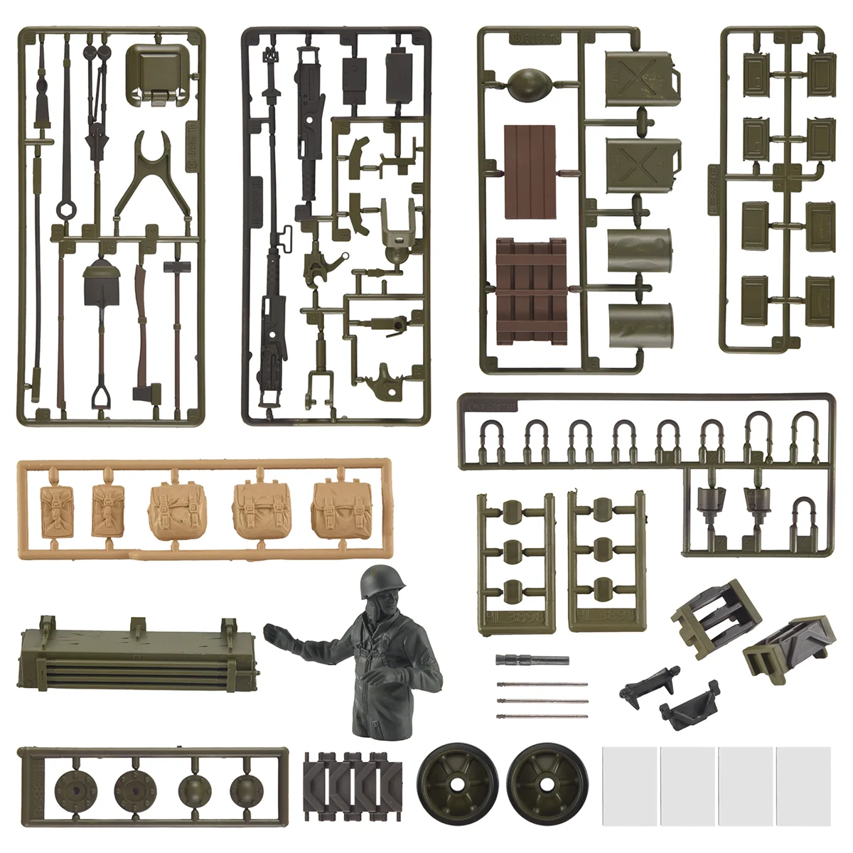 Для 1/16 Henglong Tank 3898-1 США Sherman M4A3 RC танк пластиковые аксессуары для солдат сумка для запчастей