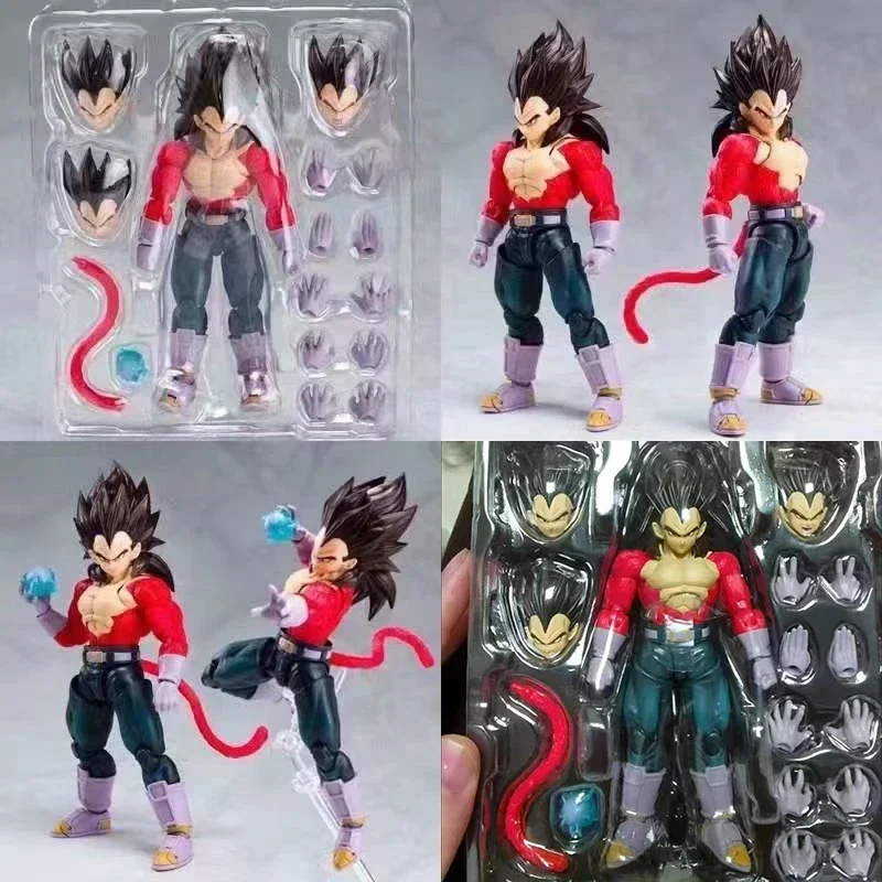 

Фигурки Dragon Ball GT Super Saiyan 4 Vegeta Son Goku Фигурка ПВХ Подвижная коллекция SHF 16 см Аниме Goku Gogeta Модель игрушки