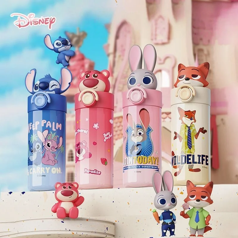

Disney Zootopia Judy Nick Thermos Cup Cute Girls Good Looks Children Go To School Double Drinking Straw Water Cup New Style Gift
