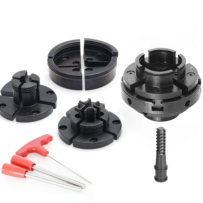 4 inch 6 inch self-centering linkage bevel gear chuck round claw 4 four-claw chuck woodworking lathe woodworking rotary chuck