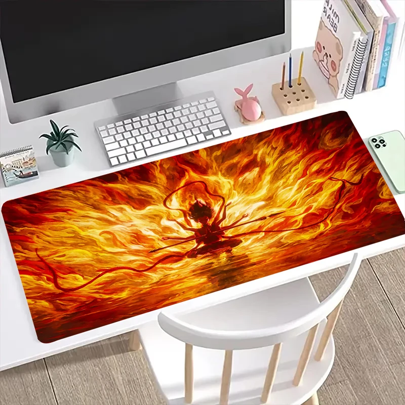 Mythical and Legendary Stories Nezha Large Size Non-slip Rubber Mouse pad Computer Gaming Accessories Keyboard Desktop Decor Mat