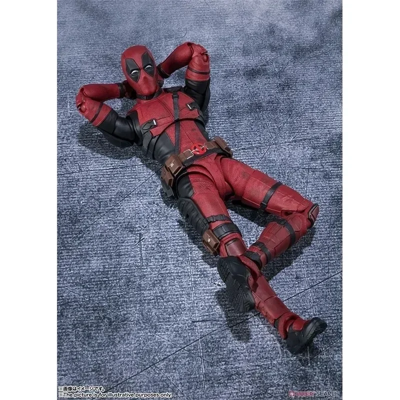 Bandai-Original SHF Deadpool Action Figure, S.H.Figuarts, Super-herói, PVC Figuras Anime, Model Toy Coleção, Presentes de Boneca, Em Stock