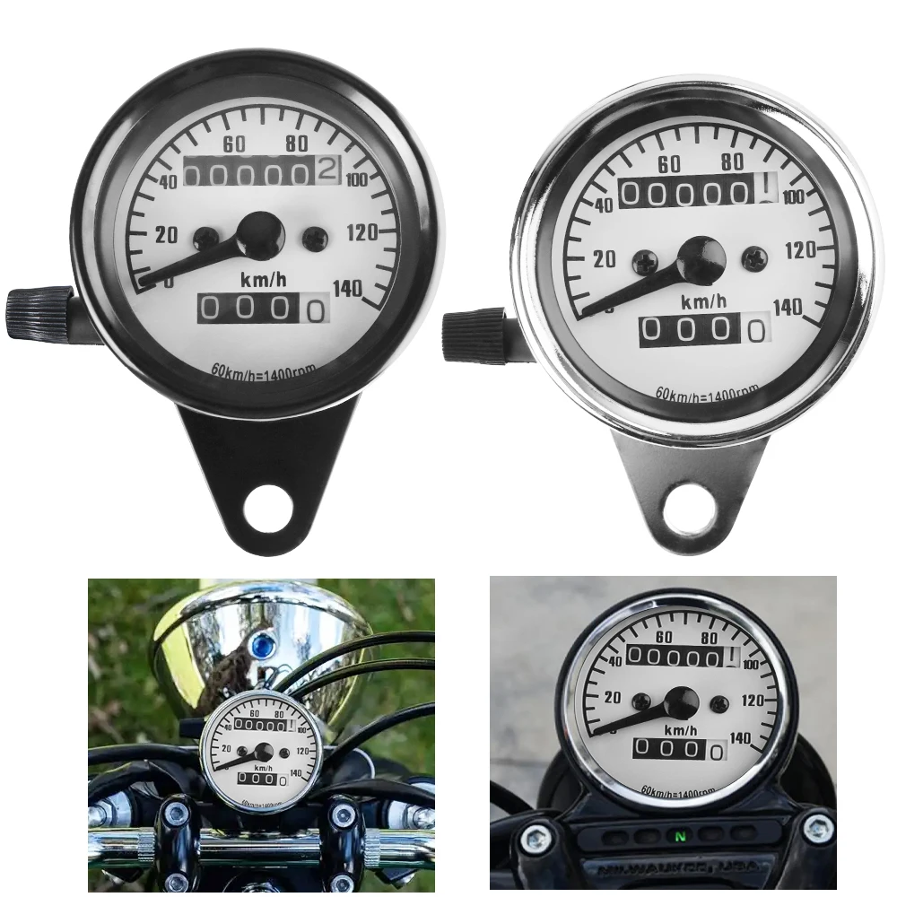 Retro Motorcycle Dashboard Machinery With LED Light Modified Odometer Auto Gauge Motobike Accessory Universal Tachometer