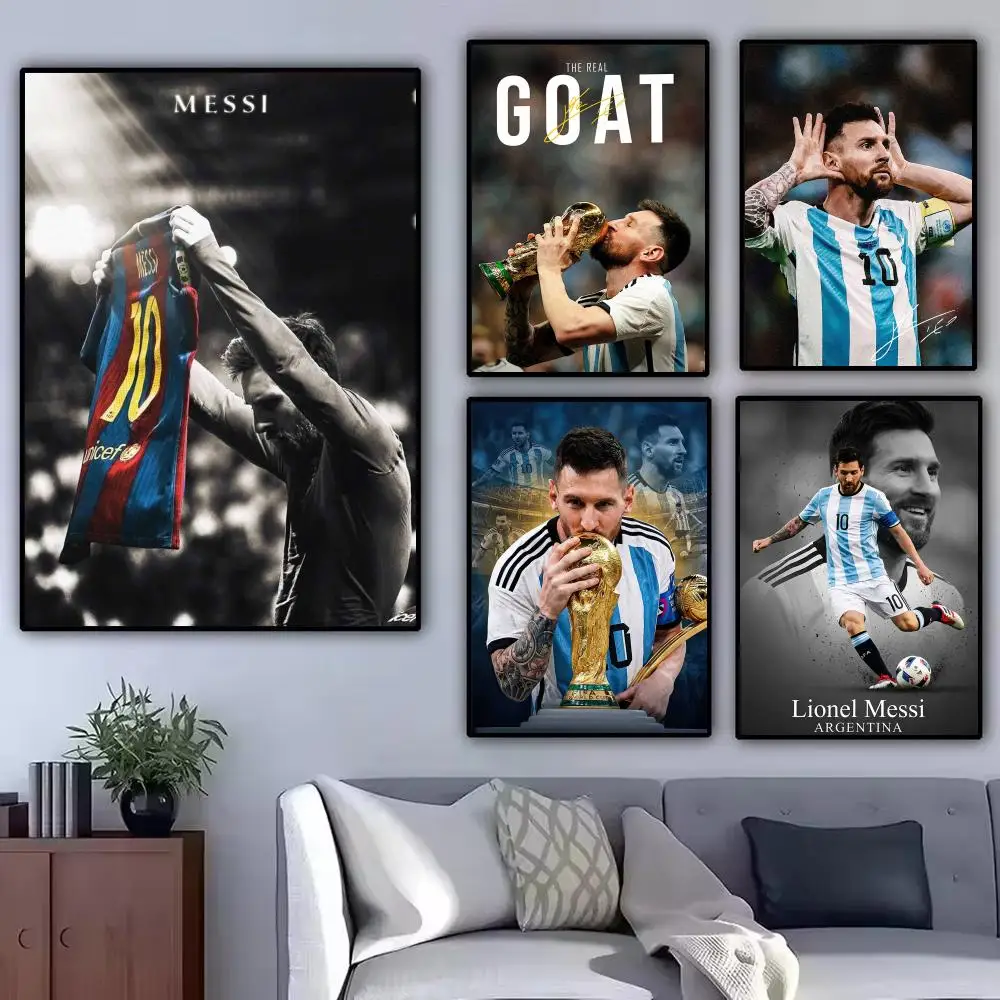 Football Star L-Lionel Messi Poster Modern Aesthetic Wall Art Poster Minimalist Room Decoration Items