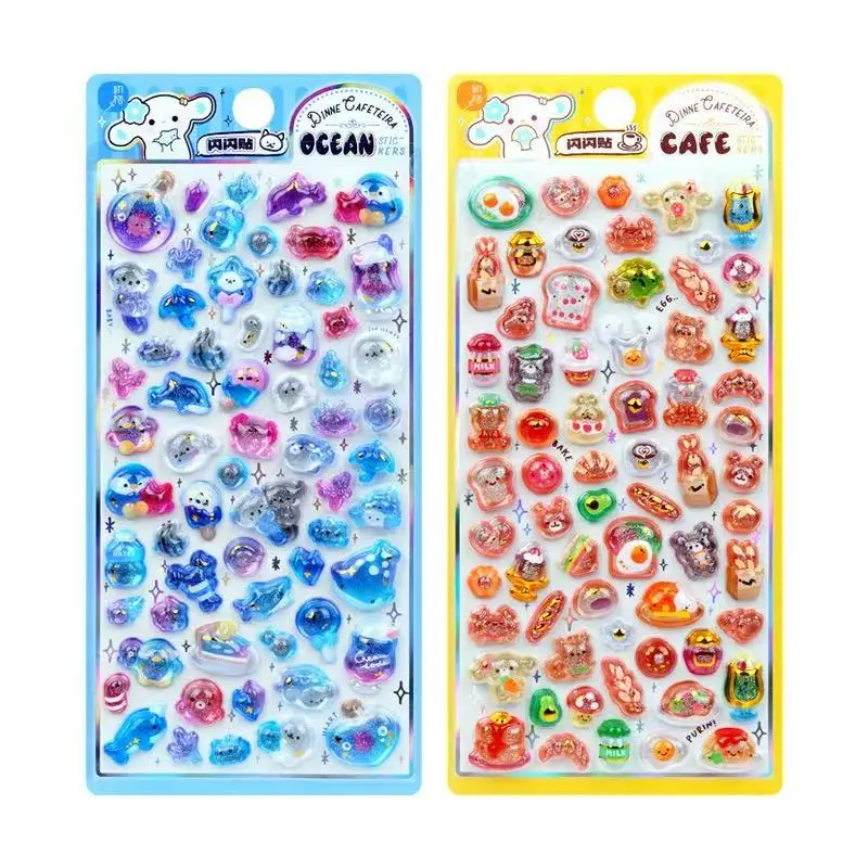 

Набор из 4 наклеек с 3D-рисунком и мультяшными персонажами, водонепроницаемые декоративные стикеры для гитары и багажа, подарки