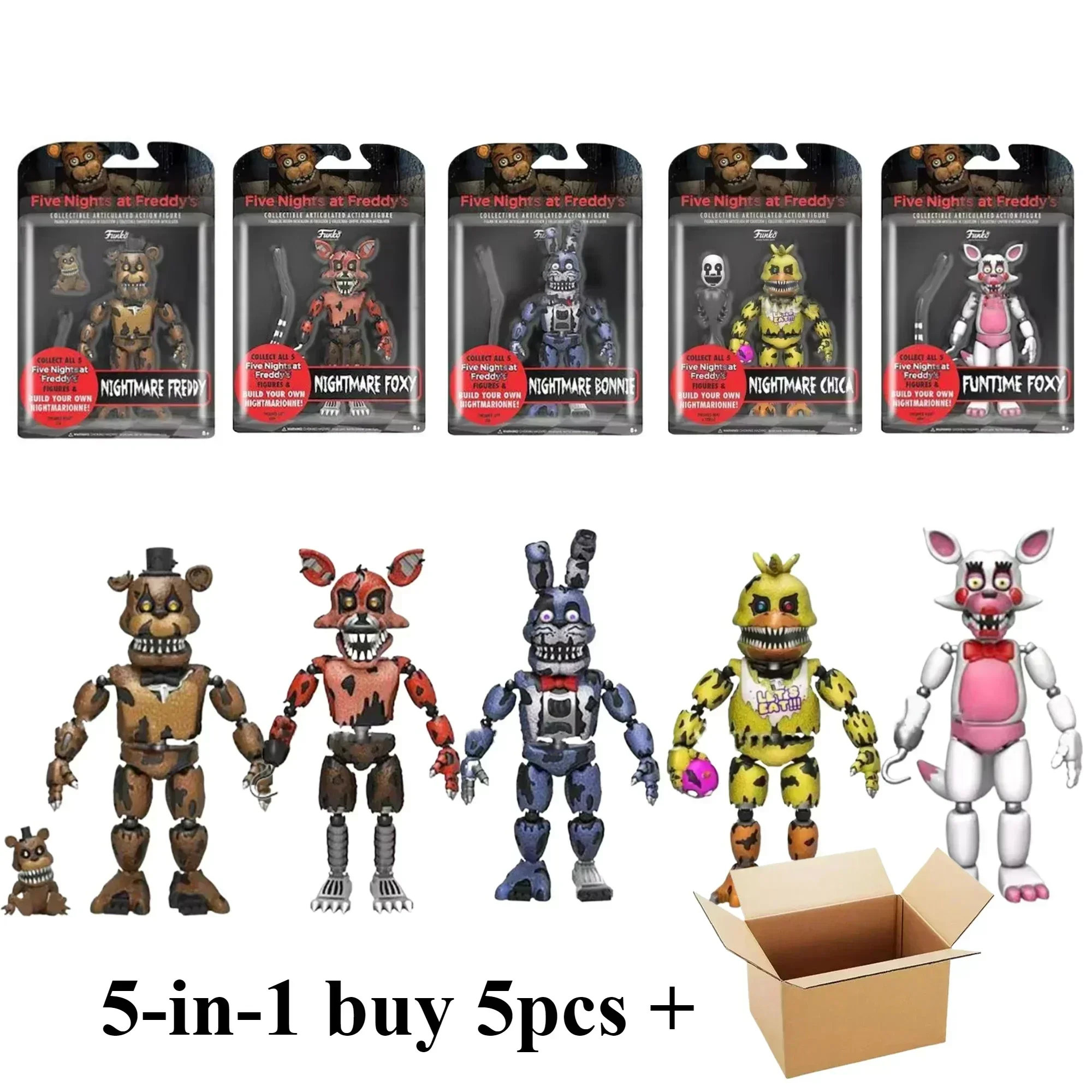 

IN stock New Original Five Nights at Freddy's High Quality Funtime Ballora Baby Foxy Figure Toys