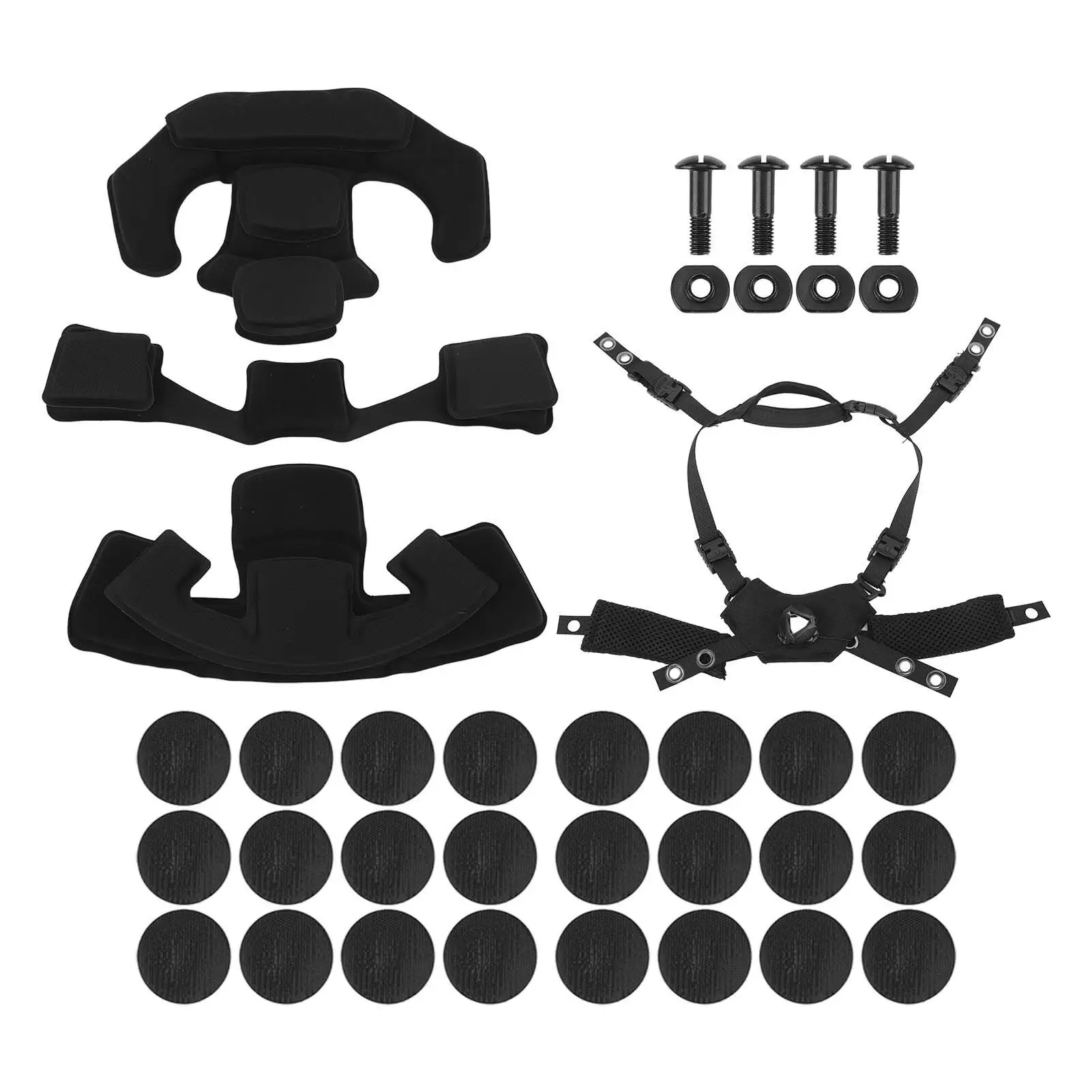 

Helmet Lining Set - Nylon Sponge Pads & Chin Strap Replacement for ach , for mich , for wendy , for fma & for exf Helmets