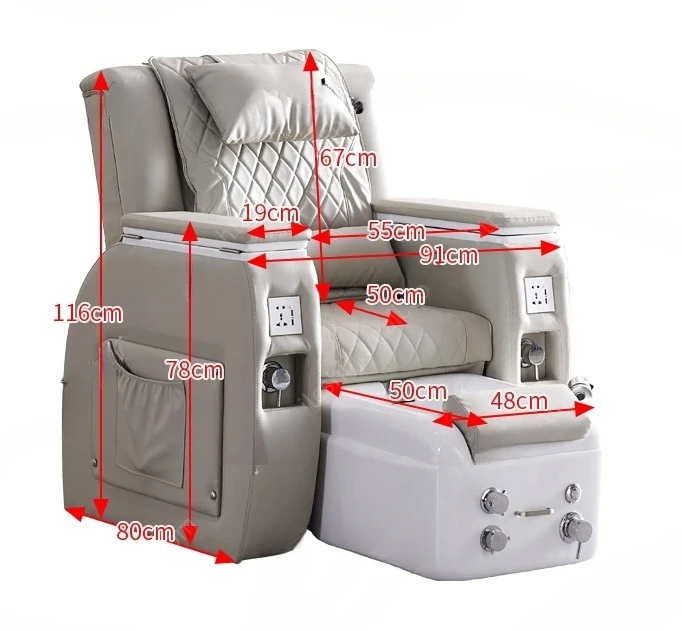 

Manicure Foot Massage Sofa Eyebrow Tattoo Foot Beauty Integrated Recliner Foot Washing Massage Couch