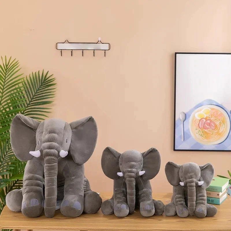 Fashion Elephant Pillow Plush Elephant Toy Sleeping Cushion Elephant Doll (The doll no cotton plush inside,just empty doll)