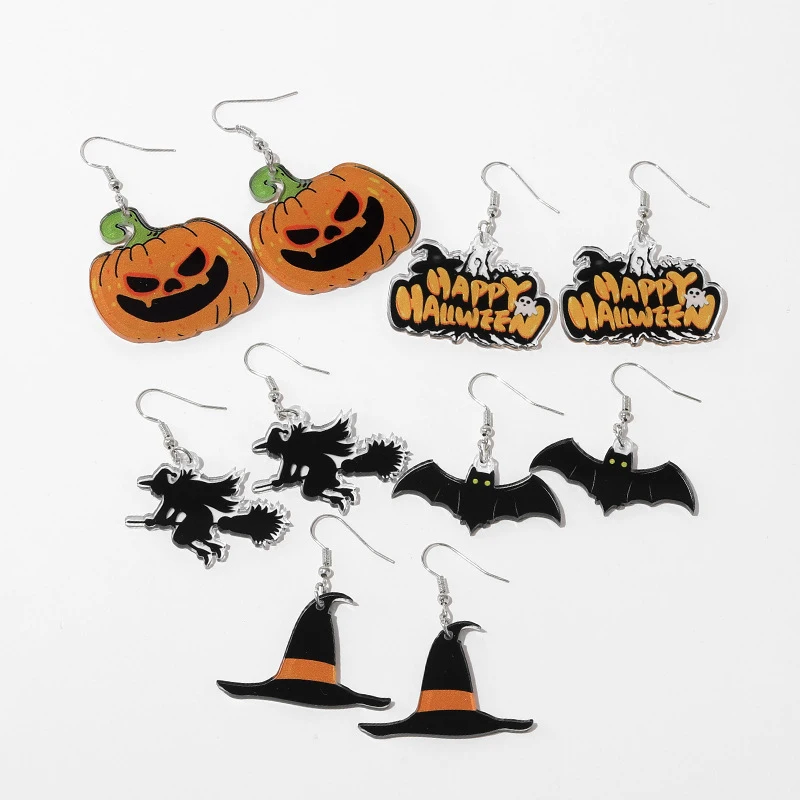 PRISCA | Acrylic Halloween Earrings for Women.  Creative Funny Jewelry Set. Fashion Halloween Decoration Gift 2024