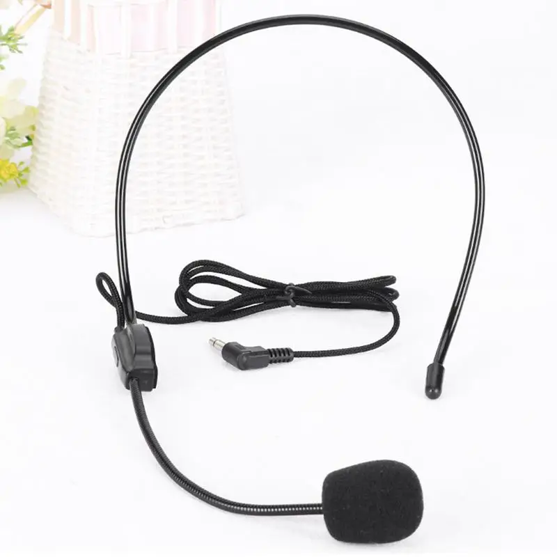 Portable Head-mounted Headset Microphone Wired 3.5mm Plug Guide Lecture Speech Headset Mic For Teaching Meeting