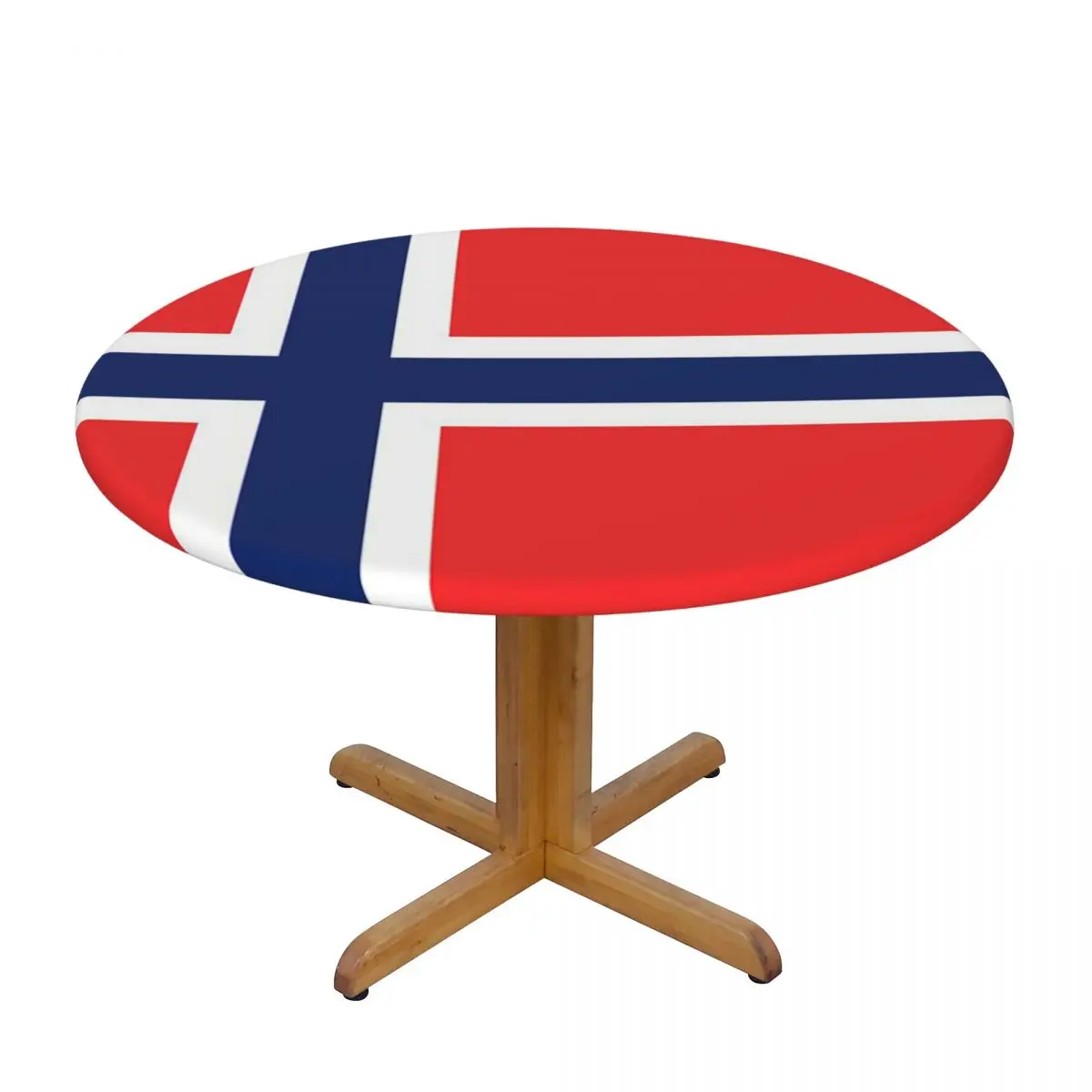Norway Flag Waterproof Round Tablecloth Oilproof Table Cloth for Kitchen Events Dining Table Cover