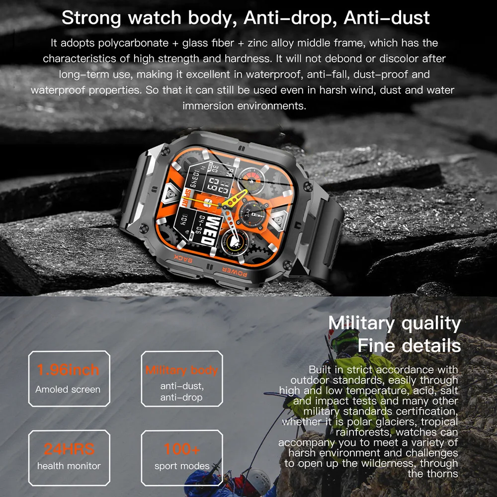 K61 Pro Smart Watch Men Women Electronic Wrist Watches Smartwatch Digital Wristwatch Clock GPS Tracker Compass Fitness Bracelet