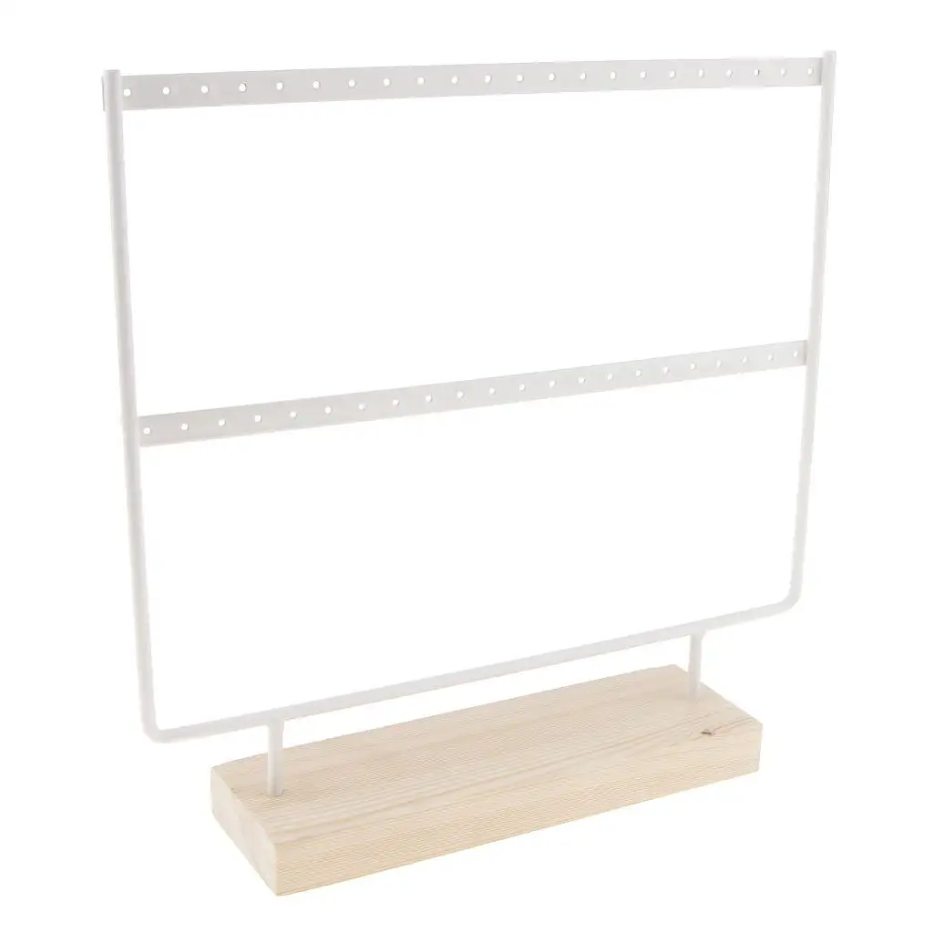 Two Layer Metal Earring Organizer Iron Jewelry Display Stand Storage Holder for Women Jewelry Box Organizer Home