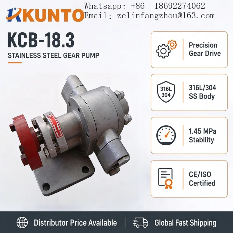 Sanitary SS316L High Pressure Gear Pump Food Grade OEM for Oil Syrup Cosmetics Lotion Transfer Processing Heavy Duty