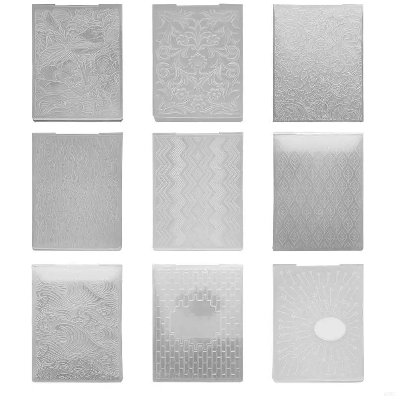 

Exquisite Embossing Folder Sea Background Embossing Template Multifunctional DIY Crafts Greeting Cards Template Q5WC