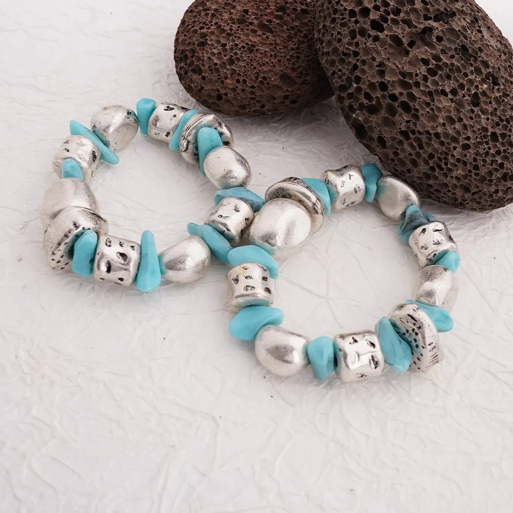 

Bohemian Style Irregular Metal Bracelet Daily Jewelry Wear Friend's Gift 2025 New Model Fashion Accessory for Women
