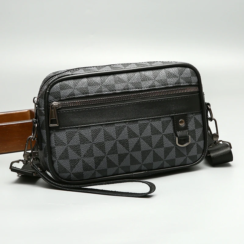 موضة لينة بولي Leather جلد الرجال يوم حقيبة صغيرة رجال الأعمال المال حقيبة يد عالية الجودة الذكور حقيبة كتف صغيرة حقيبة الهاتف SAC #3