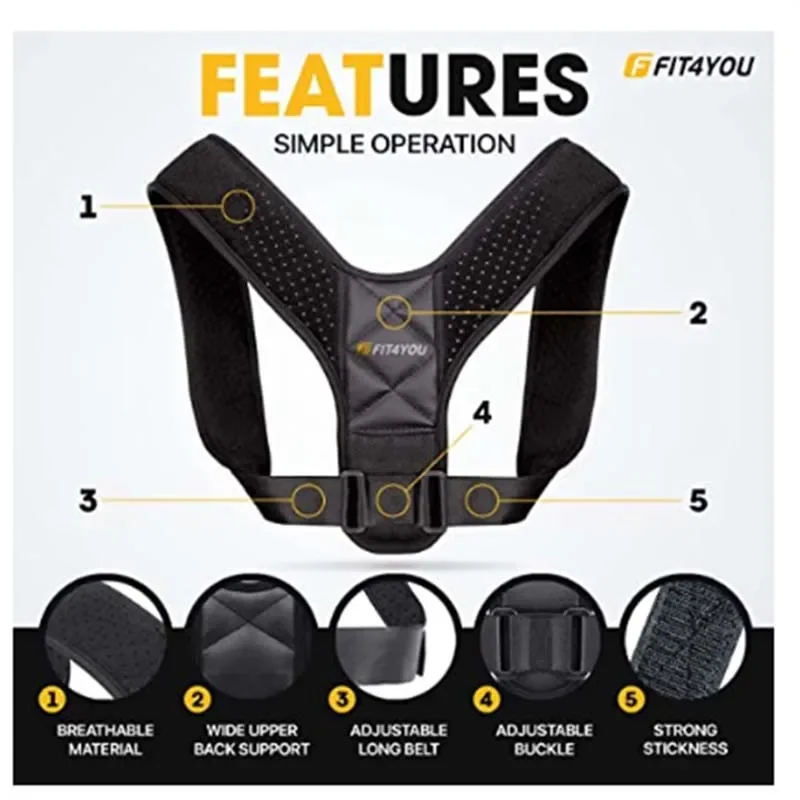 Hot Body Shaping Belt Posture Corrector Adjustable Back Posture Correction Belt Hunchback Prevention Correction of Sitting