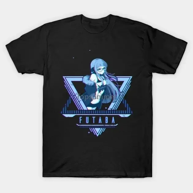 

Men Short Sleeve Tshirt Futaba Sakura Persona5 Anime Shirt Persona 5 The Animation T Shirt Women T-Shirt