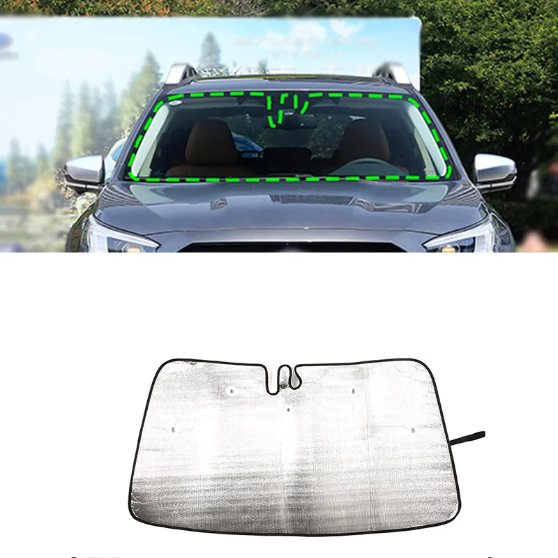

For Subaru Outback 2022 Aluminum Foil Silver Car Front Glass Anti-ultraviolet Sunshade Car Interior Protection Accessories