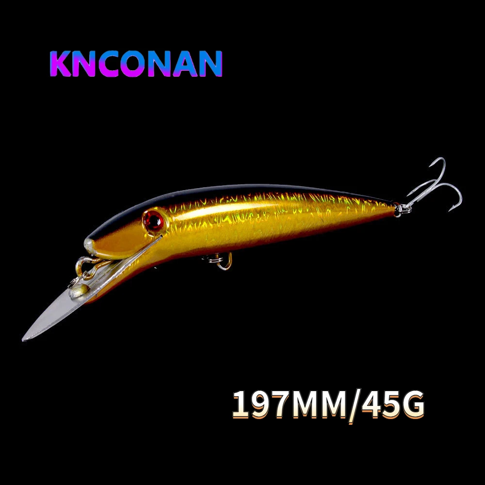 

197MM 45G Wobbler Fishing Lure Big Crankbait Minnow Peche Bass Trolling Artificial Bait Pike Carp lures