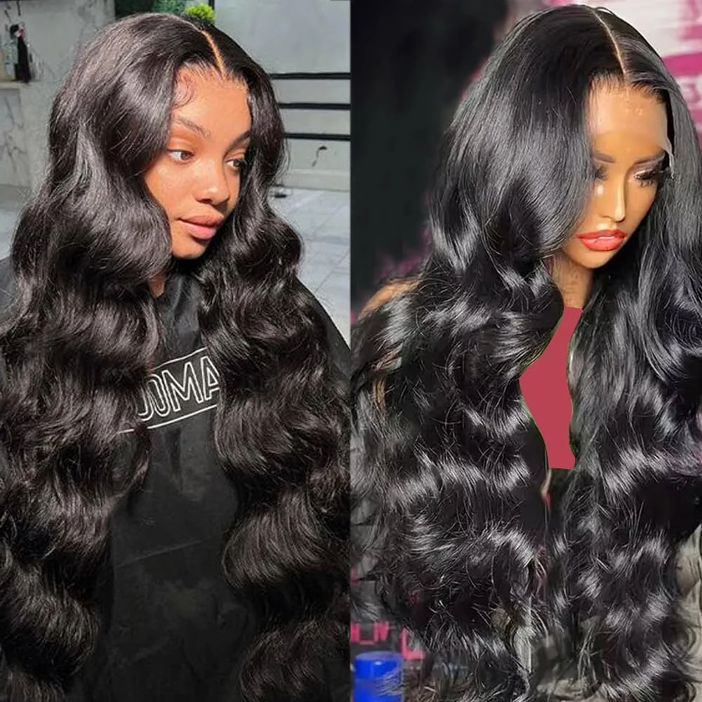 

Transparent 4x4 13x4 Body Wave Lace Front Wig Human Hair Pre Plucked Lace Frontal Body Wave Wigs 100% Human Hair Wigs For Women